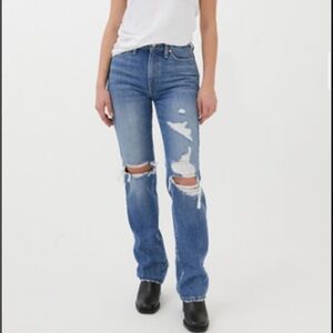 BDG Blue Distressed Bootcut Jeans - Size 24